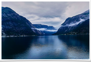 Early morning view of the fjord.